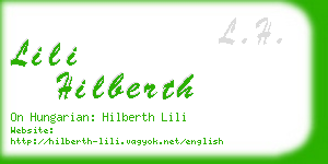 lili hilberth business card